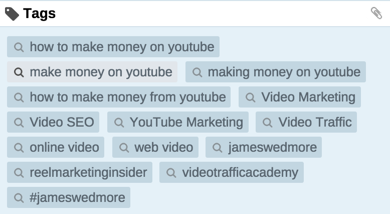 youtube video tags