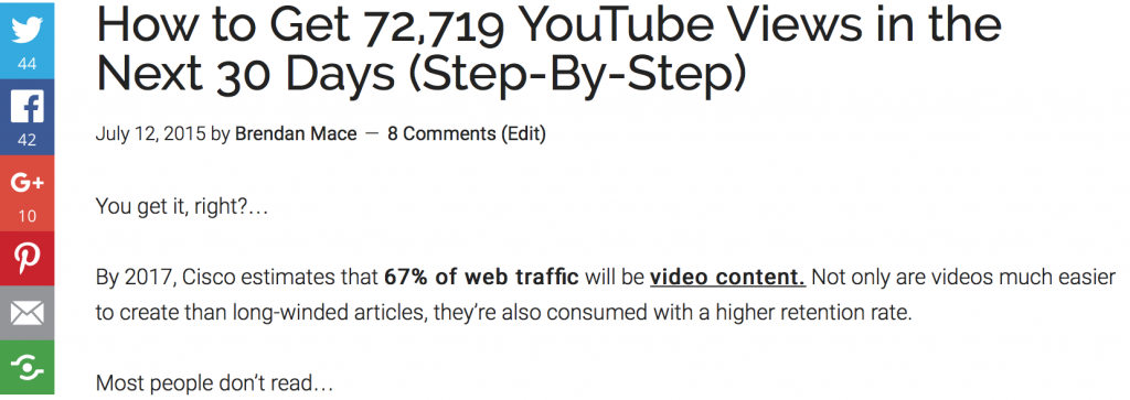 social shares from outreach